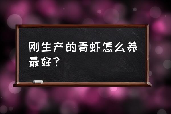 青虾育苗期间施复合肥有影响吗 刚生产的青虾怎么养最好？