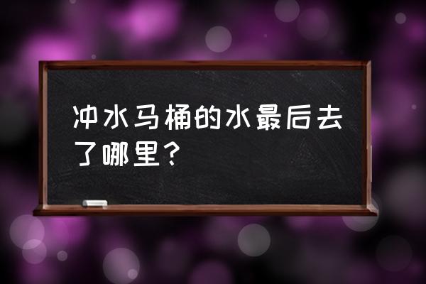 马桶里冲下的废水究竟去哪了 冲水马桶的水最后去了哪里？