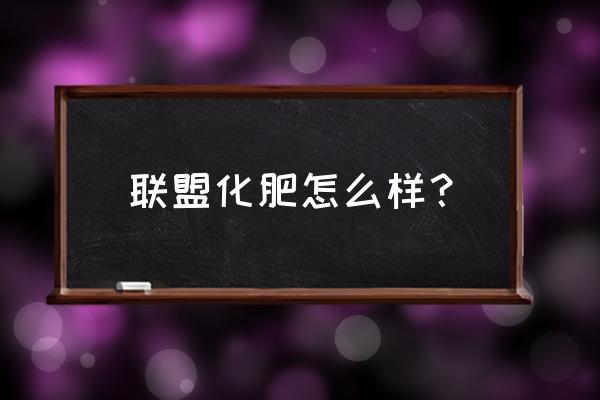 山东联盟多宝泰磷肥用于什么 联盟化肥怎么样？