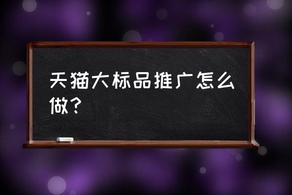 天猫怎么吸引客户 天猫大标品推广怎么做？