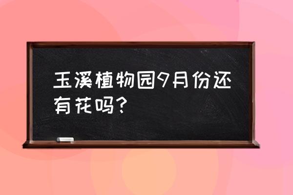 玉溪滇中植物园在哪里 玉溪植物园9月份还有花吗？