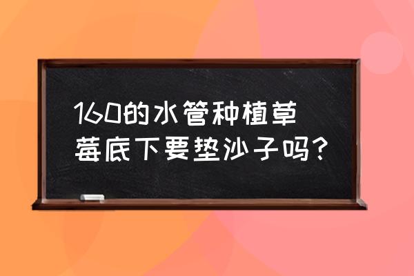 草莓施有机肥会烧苗吗 160的水管种植草莓底下要垫沙子吗？