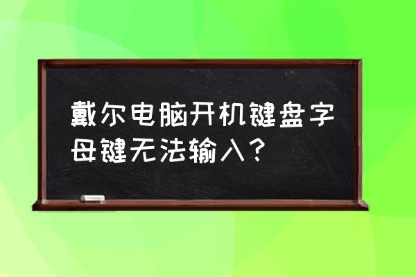 戴尔酷睿i3键盘失灵怎么办 戴尔电脑开机键盘字母键无法输入？