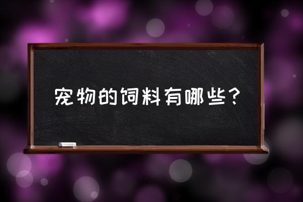 什么宠物饲料是牛皮做的 宠物的饲料有哪些？