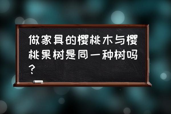 樱桃木是樱桃树的木材吗 做家具的樱桃木与樱桃果树是同一种树吗？