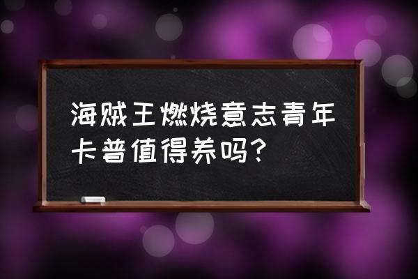 海贼王卡普真正实力 海贼王燃烧意志青年卡普值得养吗？