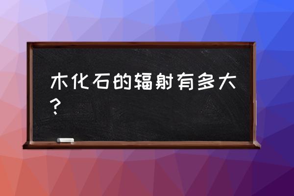 硅化木化石一般多少钱 木化石的辐射有多大？