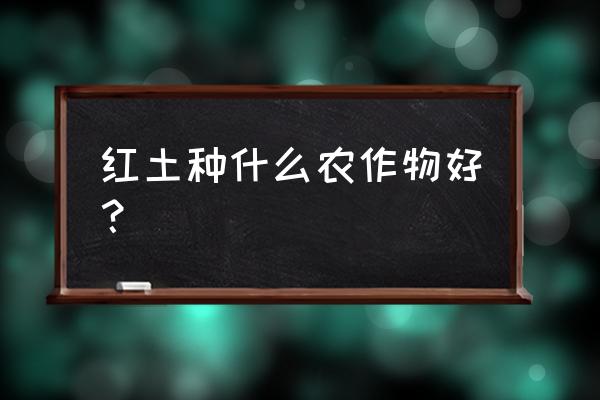 黑土土豆好吃还是红土土豆好吃 红土种什么农作物好？