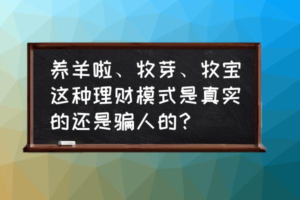 十大骗人理财骗局 养羊啦、牧芽、牧宝这种理财模式是真实的还是骗人的？