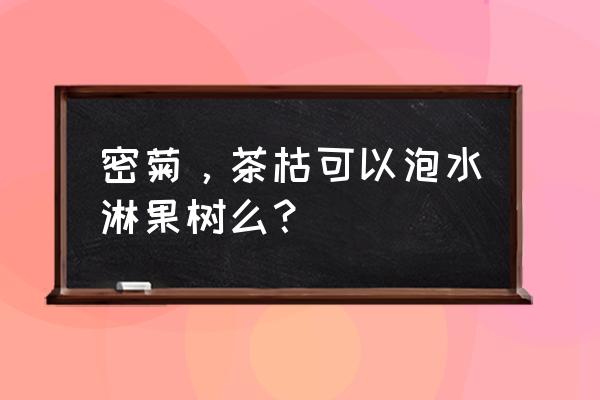 蚯蚓可以做果树的肥料吗 密菊，茶枯可以泡水淋果树么？