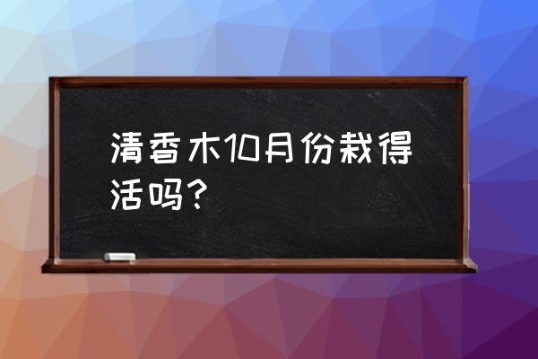 漆树育苗和栽培技术标准 清香木10月份栽得活吗？