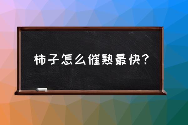 催熟柿子用什么方法最好 柿子怎么催熟最快？