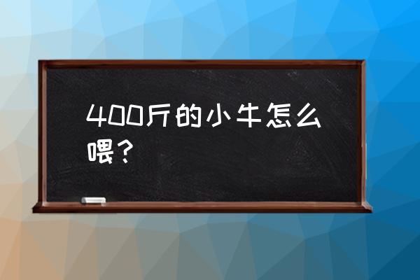 三个月的小牛饲料配方 400斤的小牛怎么喂？