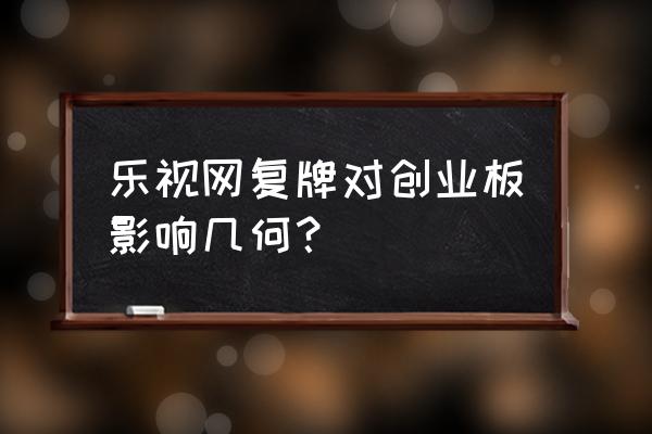 中小板指历史走势图 乐视网复牌对创业板影响几何？