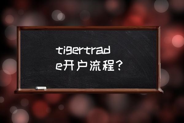 证券公司港股开户流程 tigertrade开户流程？