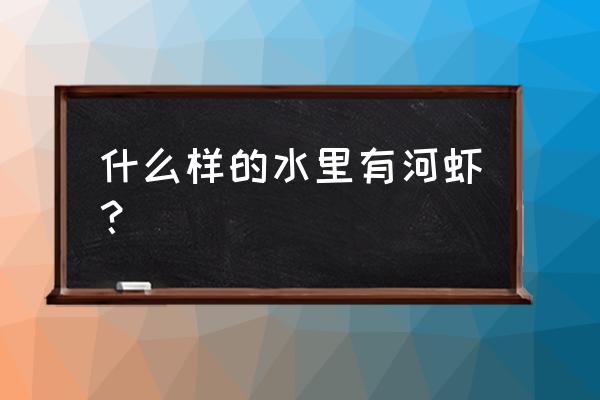 小河里面的小河虾最喜欢吃什么 什么样的水里有河虾？