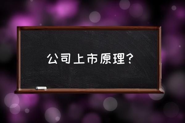 上市公司的股价怎么涨上去的 公司上市原理？