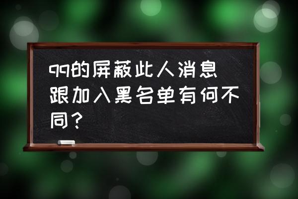 通讯录临时会话关掉会怎么样 qq的屏蔽此人消息跟加入黑名单有何不同？