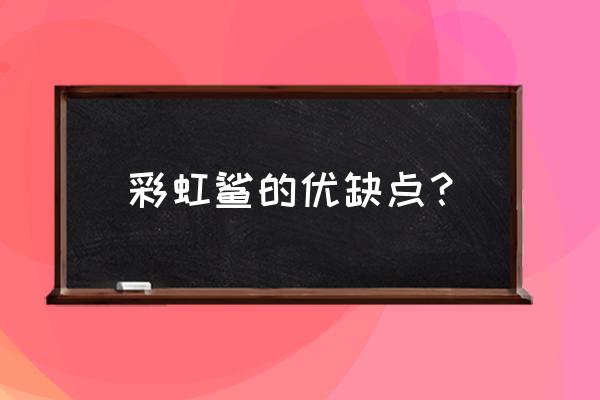 彩虹鲨可以混养什么鱼 彩虹鲨的优缺点？