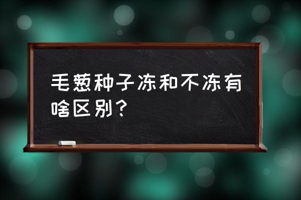 冬天的干葱怎样栽不烂根 毛葱种子冻和不冻有啥区别？