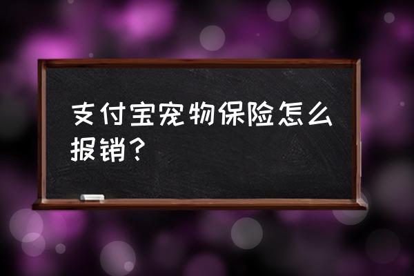 支付宝买的宠物医疗保险怎么关闭 支付宝宠物保险怎么报销？