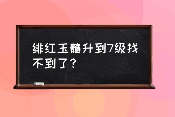 绯红玉髓8级以后怎么获得 绯红玉髓升到7级找不到了？