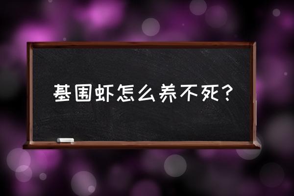 怎样让保险做得更长久 基围虾怎么养不死？