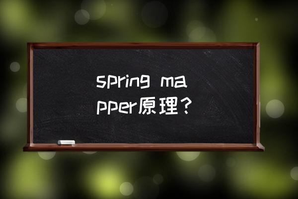 mybatis mapper接口的原理 spring mapper原理？