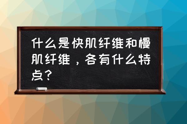 纤维增强层图示 什么是快肌纤维和慢肌纤维，各有什么特点？