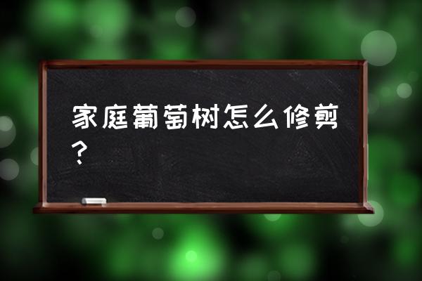 盆栽了一年的葡萄怎么修剪 家庭葡萄树怎么修剪？