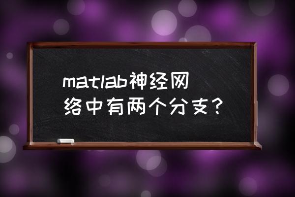 MATLAB神经网络30个案例分析 matlab神经网络中有两个分支？