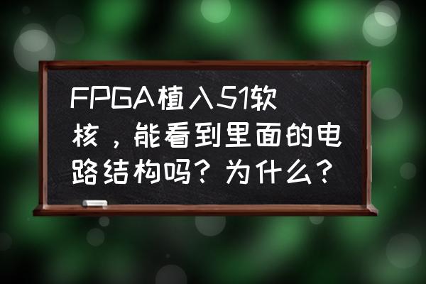 indesign预设选项为什么是空白 FPGA植入51软核，能看到里面的电路结构吗？为什么？