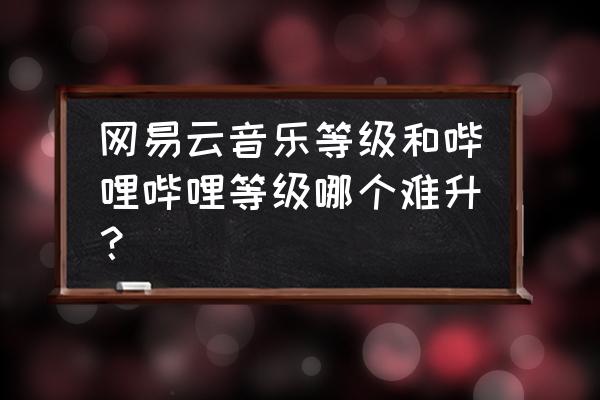 手机qq音乐怎么看等级排行 网易云音乐等级和哔哩哔哩等级哪个难升？