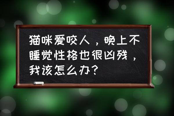 天天爱消除26关 猫咪爱咬人，晚上不睡觉性格也很凶残，我该怎么办？