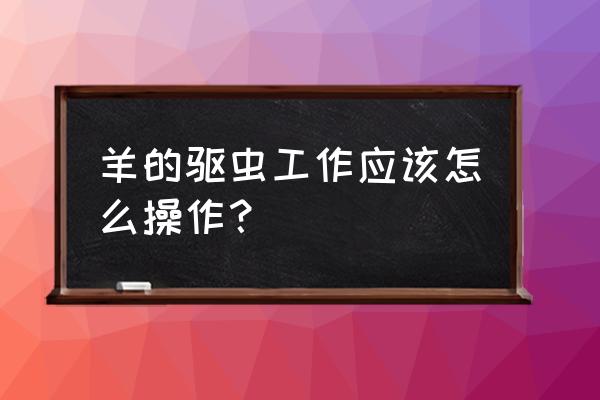 山羊身上的寄生虫怎么驱虫 羊的驱虫工作应该怎么操作？