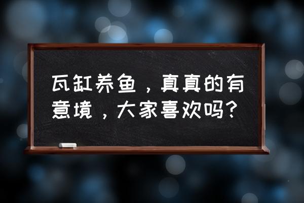 银龙标识是怎样的 瓦缸养鱼，真真的有意境，大家喜欢吗？