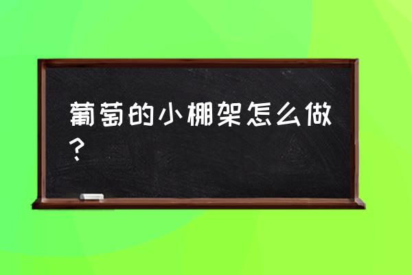 葡萄架子下能种什么 葡萄的小棚架怎么做？