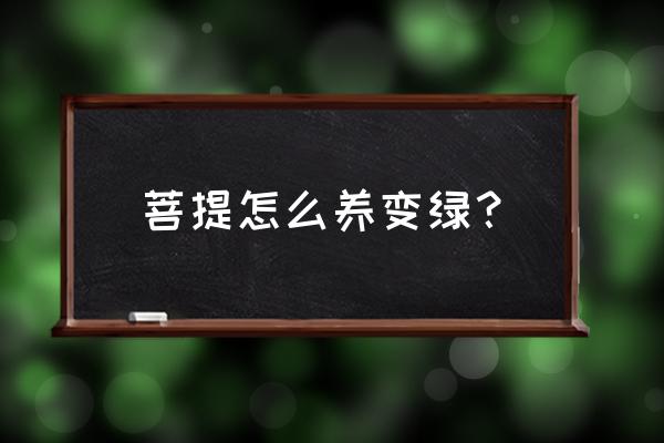 菩提子染色了怎么去掉 菩提怎么养变绿？