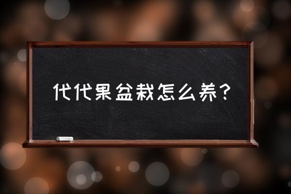 代代花怎样盆栽与管理 代代果盆栽怎么养？