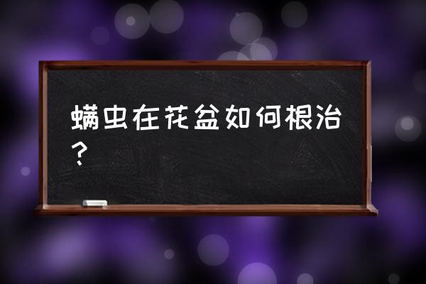 除尘螨最好的花 螨虫在花盆如何根治？