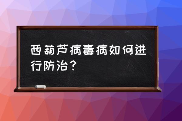 黄瓜吊秧正确方法 西葫芦病毒病如何进行防治？