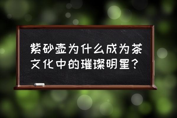 为什么有人喜欢用紫砂壶喝茶 紫砂壶为什么成为茶文化中的璀璨明星？