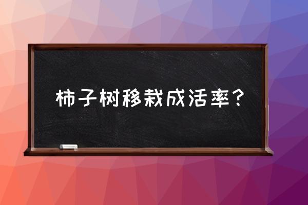 柿子树怎么栽种成活率高 柿子树移栽成活率？