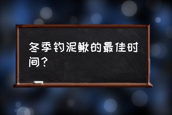 养殖泥鳅怎么捕捞 冬季钓泥鳅的最佳时间？