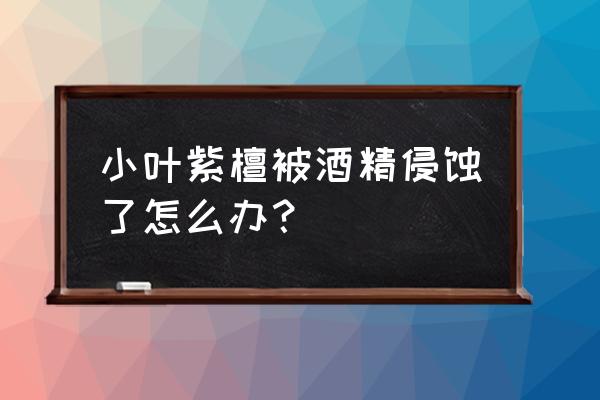 小叶紫檀水洗掉色怎么处理 小叶紫檀被酒精侵蚀了怎么办？