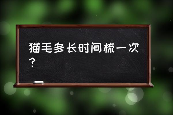 母猫隔多长时间发次春 猫毛多长时间梳一次？