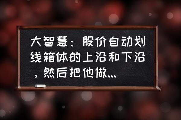 如何编写大智慧选股公式 大智慧：股价自动划线箱体的上沿和下沿，然后把他做成选股公式？