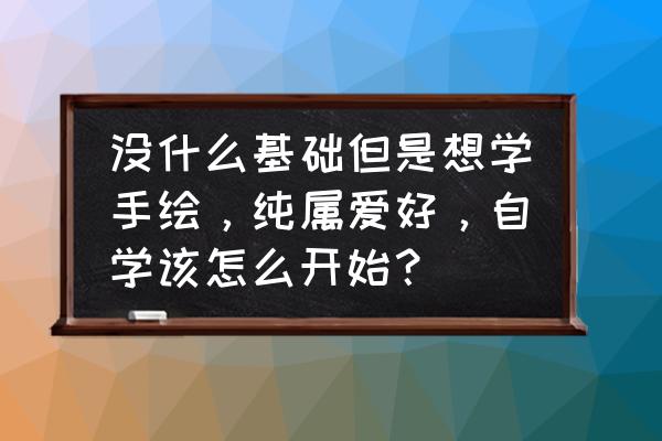 手绘茶杯 没什么基础但是想学手绘，纯属爱好，自学该怎么开始？