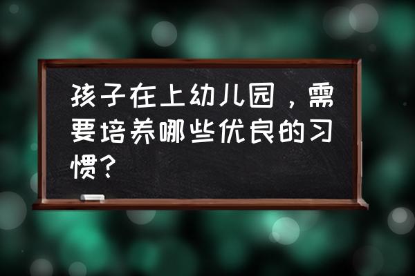 老师哄孩子上幼儿园的妙招 孩子在上幼儿园，需要培养哪些优良的习惯？