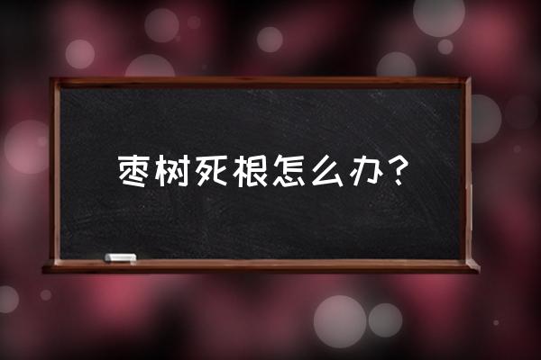 枣树怎么让它死掉 枣树死根怎么办？